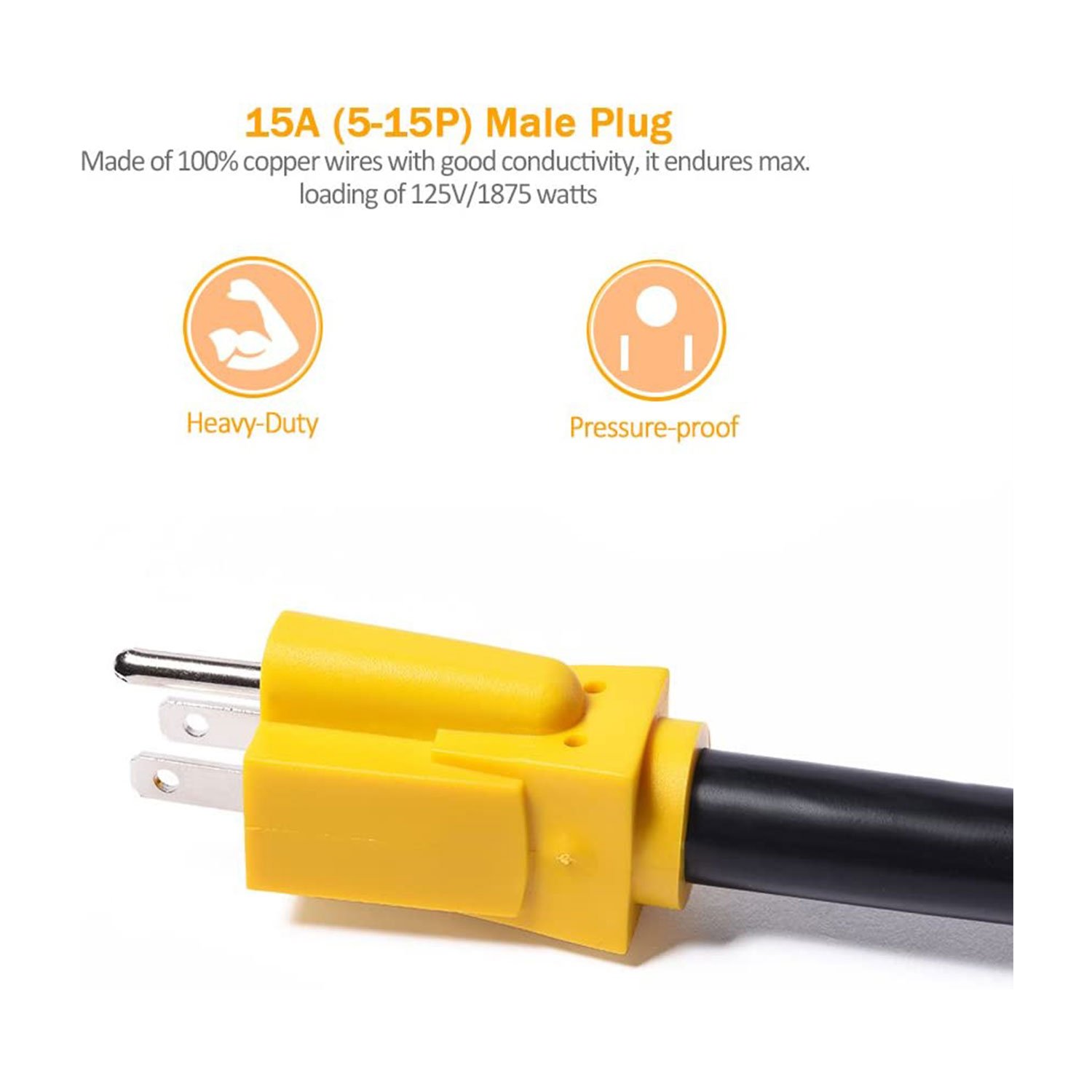 SnowyFox RV 15Amp to 50Amp Adapter - 15Male - Hình ảnh 2